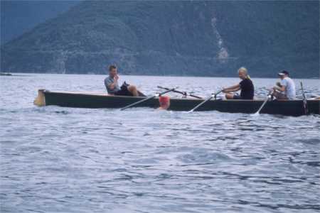 Kai badet im Geirangerfjord